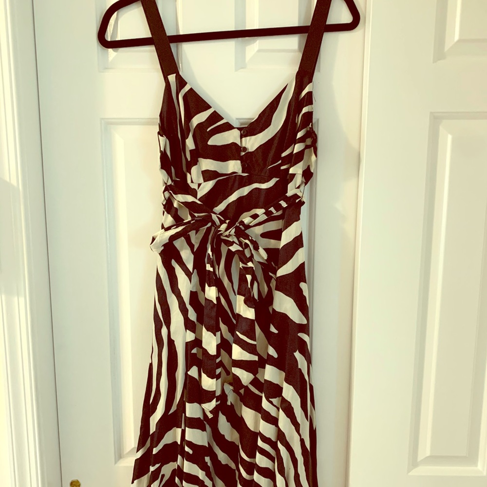 Zebra print dress with tie from Zara